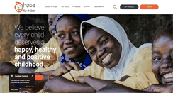 Desktop Screenshot of hope-for-children.org